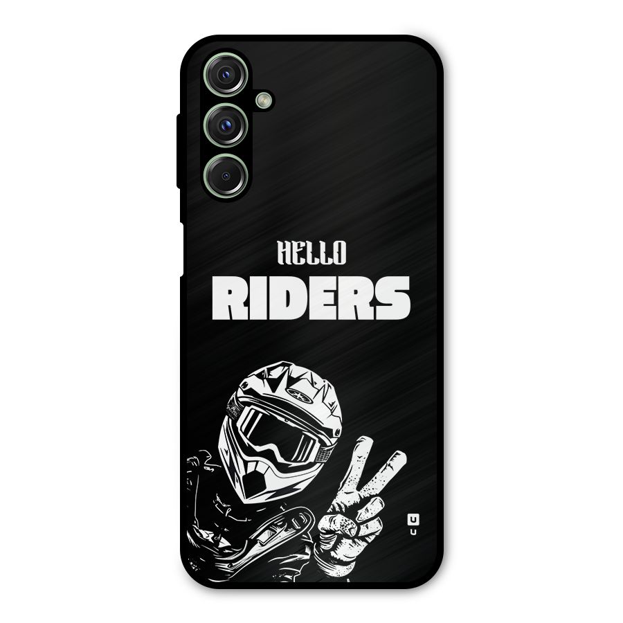 Hello Riders Metal Back Case for Galaxy F34