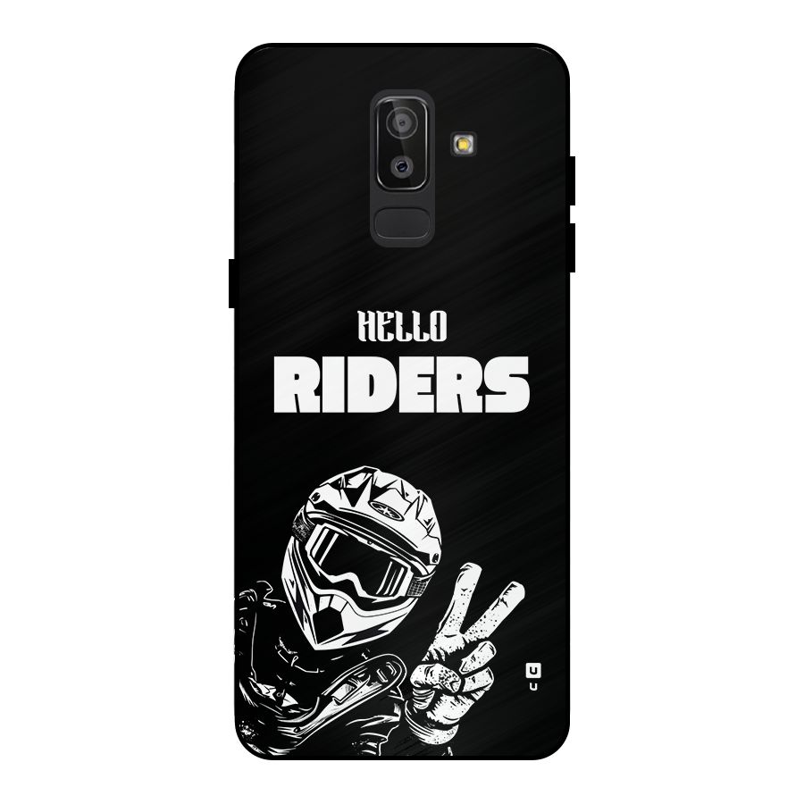 Hello Riders Metal Back Case for Galaxy J8