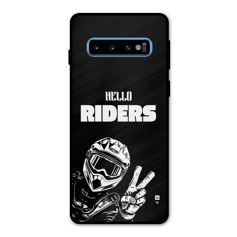 Hello Riders Metal Back Case for Galaxy S10