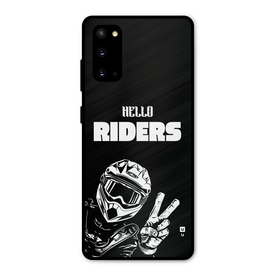 Hello Riders Metal Back Case for Galaxy S20