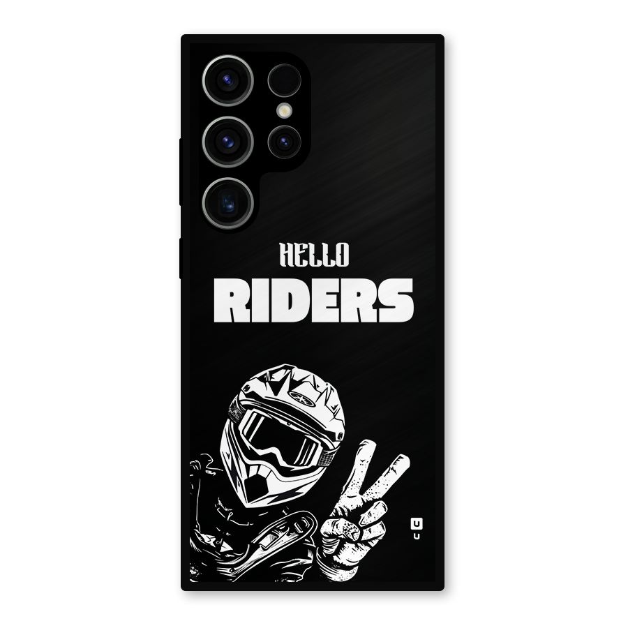Hello Riders Metal Back Case for Galaxy S23 Ultra