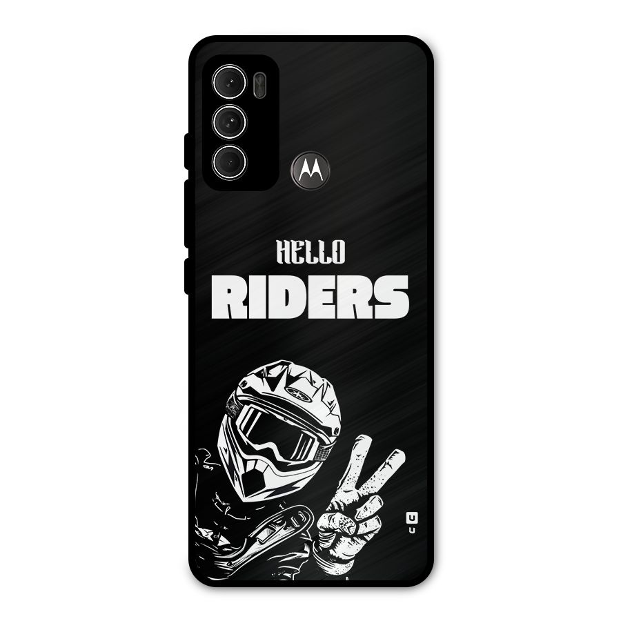 Hello Riders Metal Back Case for Moto G60