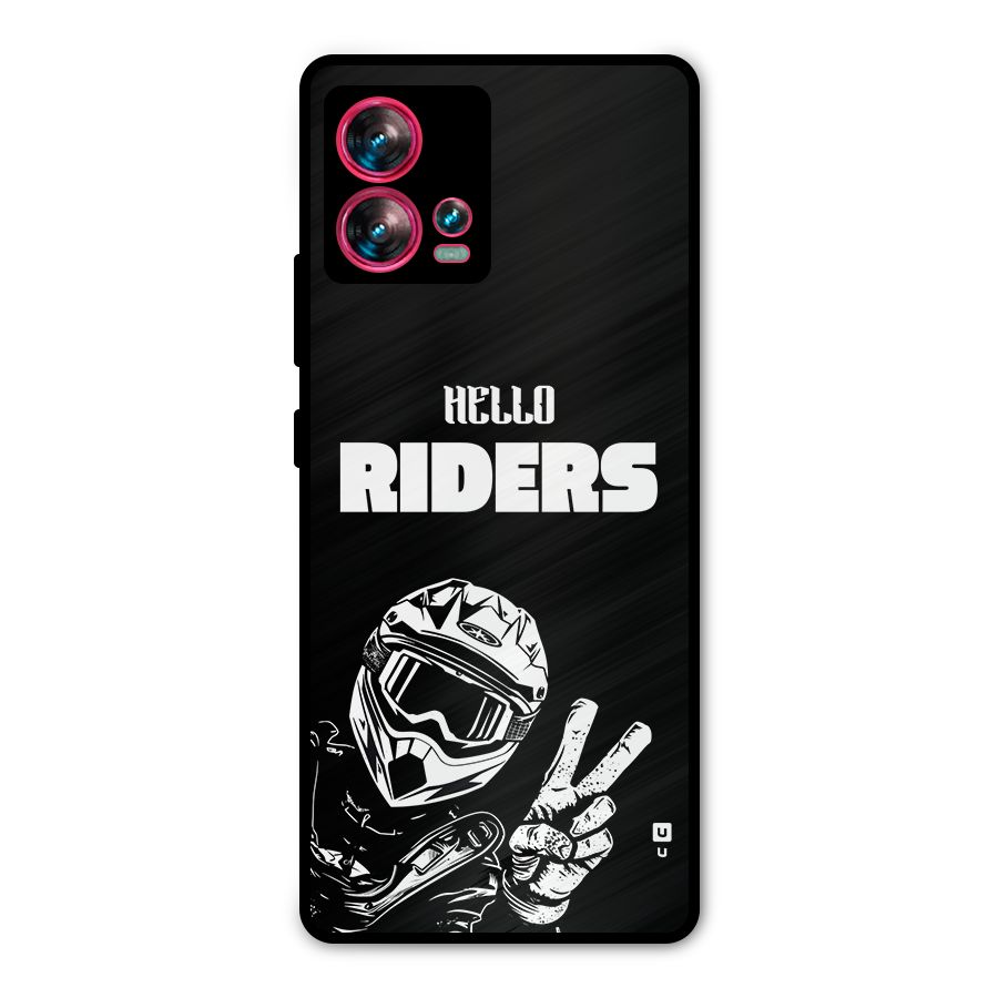 Hello Riders Metal Back Case for Motorola Edge 30 Fusion
