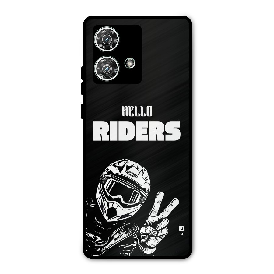 Hello Riders Metal Back Case for Motorola Edge 40 Neo