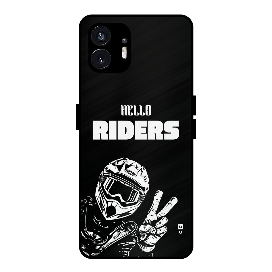 Hello Riders Metal Back Case for Nothing Phone 2