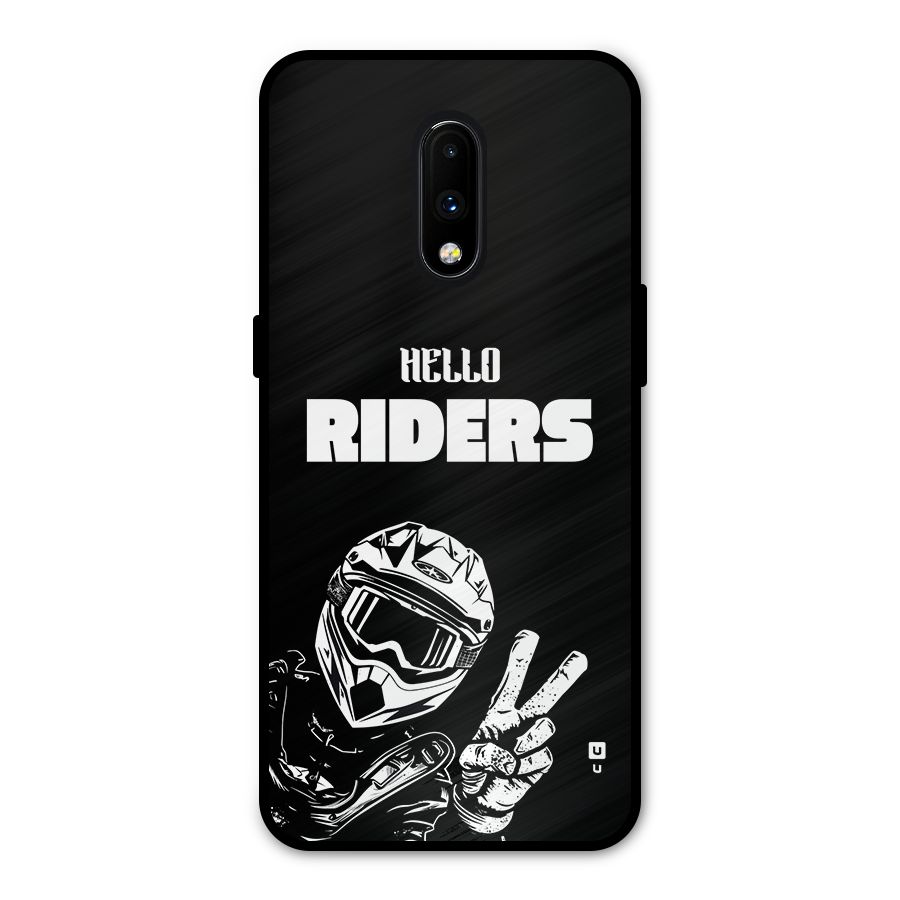 Hello Riders Metal Back Case for OnePlus 7