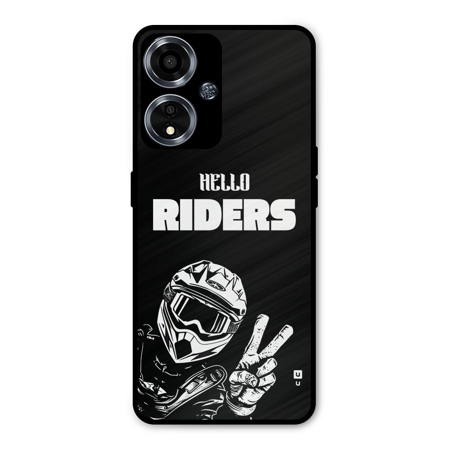 Hello Riders Metal Back Case for Oppo A59