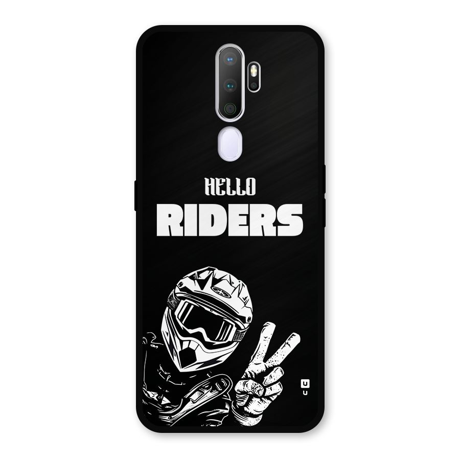 Hello Riders Metal Back Case for Oppo A5 (2020)