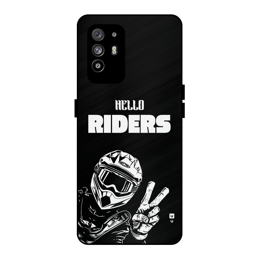 Hello Riders Metal Back Case for Oppo F19 Pro Plus 5G