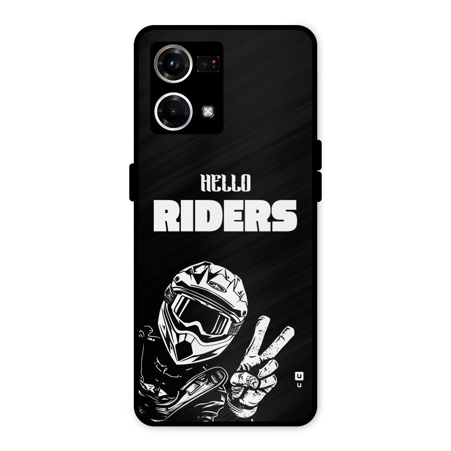 Hello Riders Metal Back Case for Oppo F21 Pro 4G