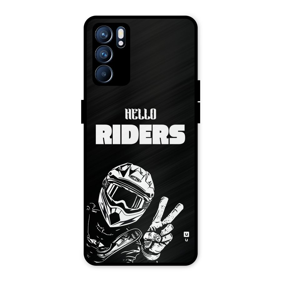 Hello Riders Metal Back Case for Oppo Reno6 5G