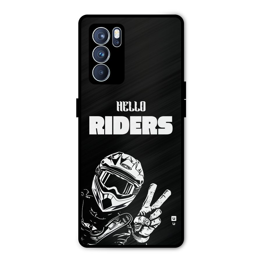 Hello Riders Metal Back Case for Oppo Reno6 Pro 5G