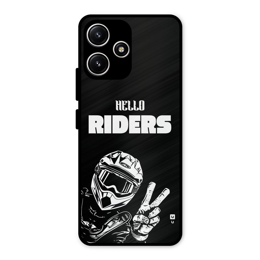 Hello Riders Metal Back Case for Poco M6 Pro