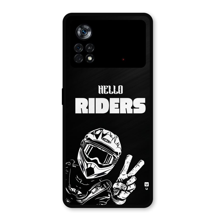 Hello Riders Metal Back Case for Poco X4 Pro 5G
