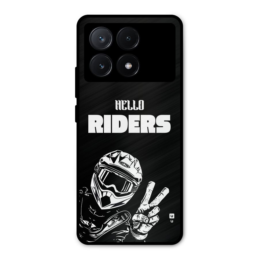 Hello Riders Metal Back Case for Poco X6 Pro