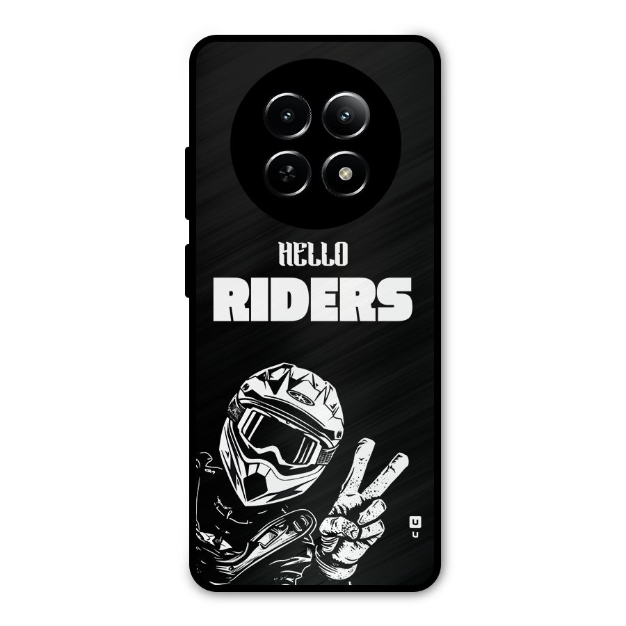 Hello Riders Metal Back Case for Realme 12x 5G