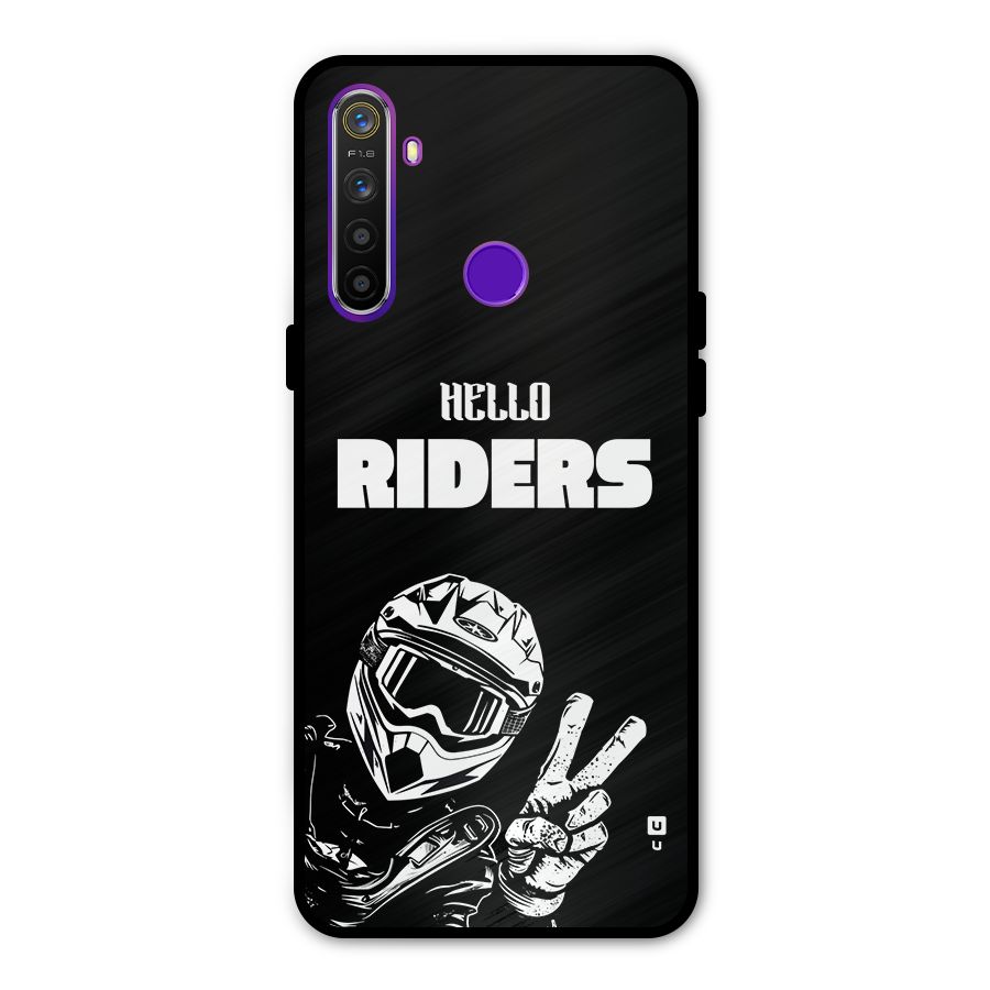 Hello Riders Metal Back Case for Realme 5i