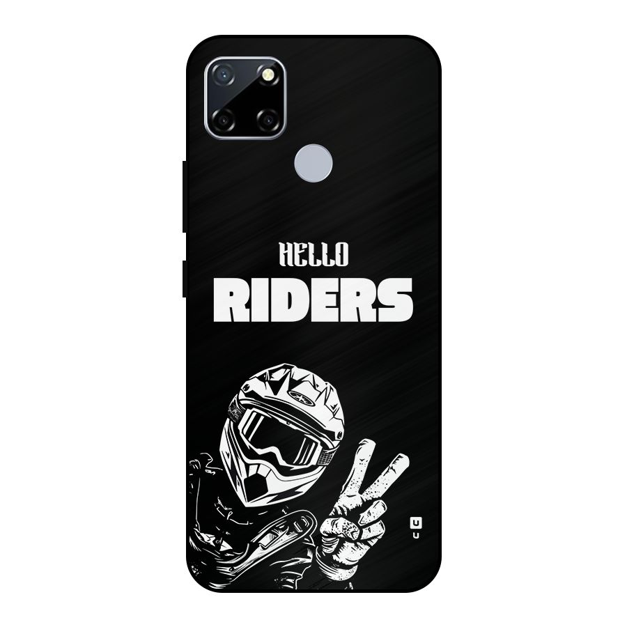 Hello Riders Metal Back Case for Realme Narzo 20