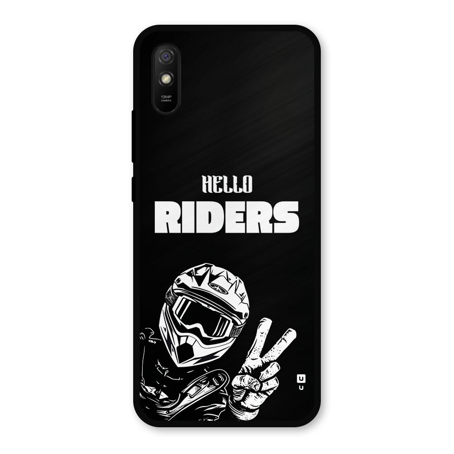 Hello Riders Metal Back Case for Redmi 9i