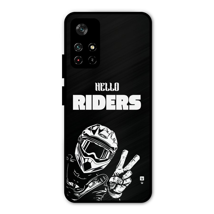 Hello Riders Metal Back Case for Redmi Note 11T 5G