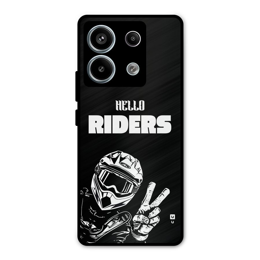 Hello Riders Metal Back Case for Redmi Note 13 Pro 5G