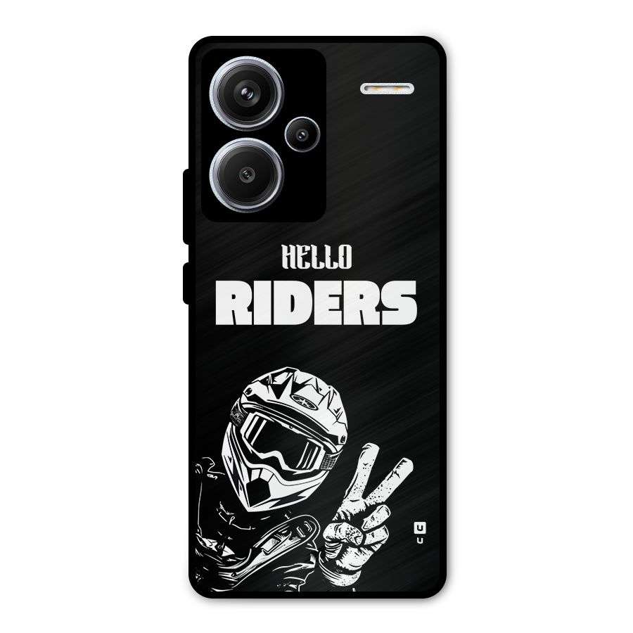 Hello Riders Metal Back Case for Redmi Note 13 Pro Plus