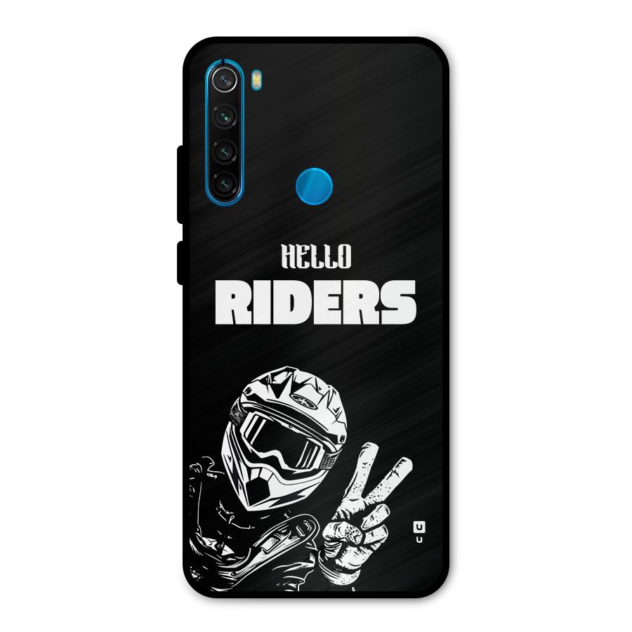 Hello Riders Metal Back Case for Redmi Note 8