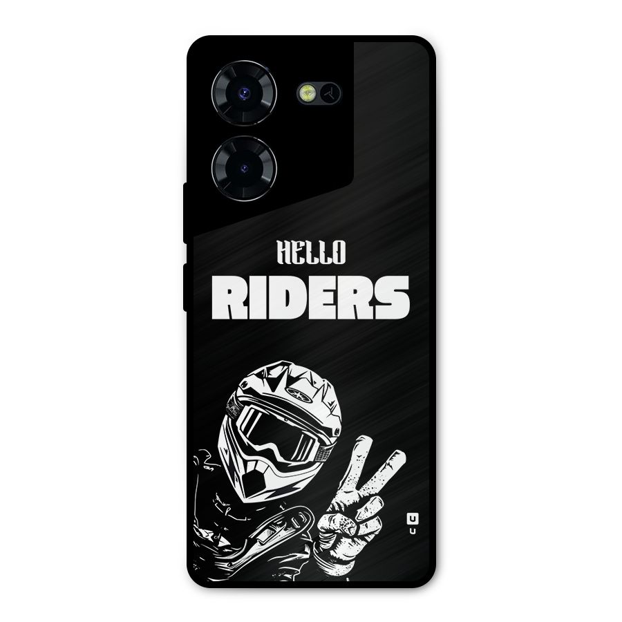 Hello Riders Metal Back Case for Tecno Pova 5 Pro 5G