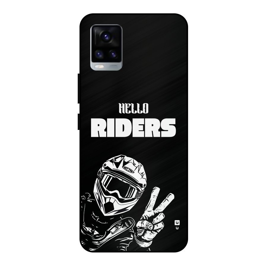 Hello Riders Metal Back Case for Vivo V20 2021