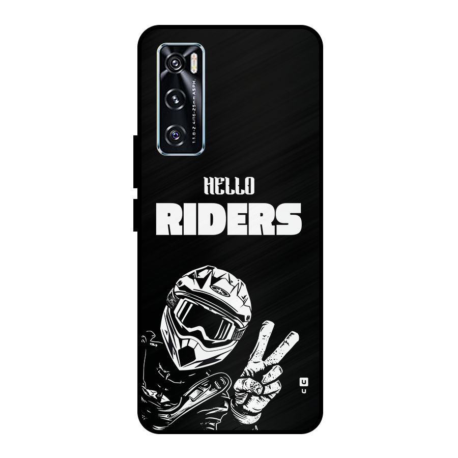 Hello Riders Metal Back Case for Vivo V20 SE