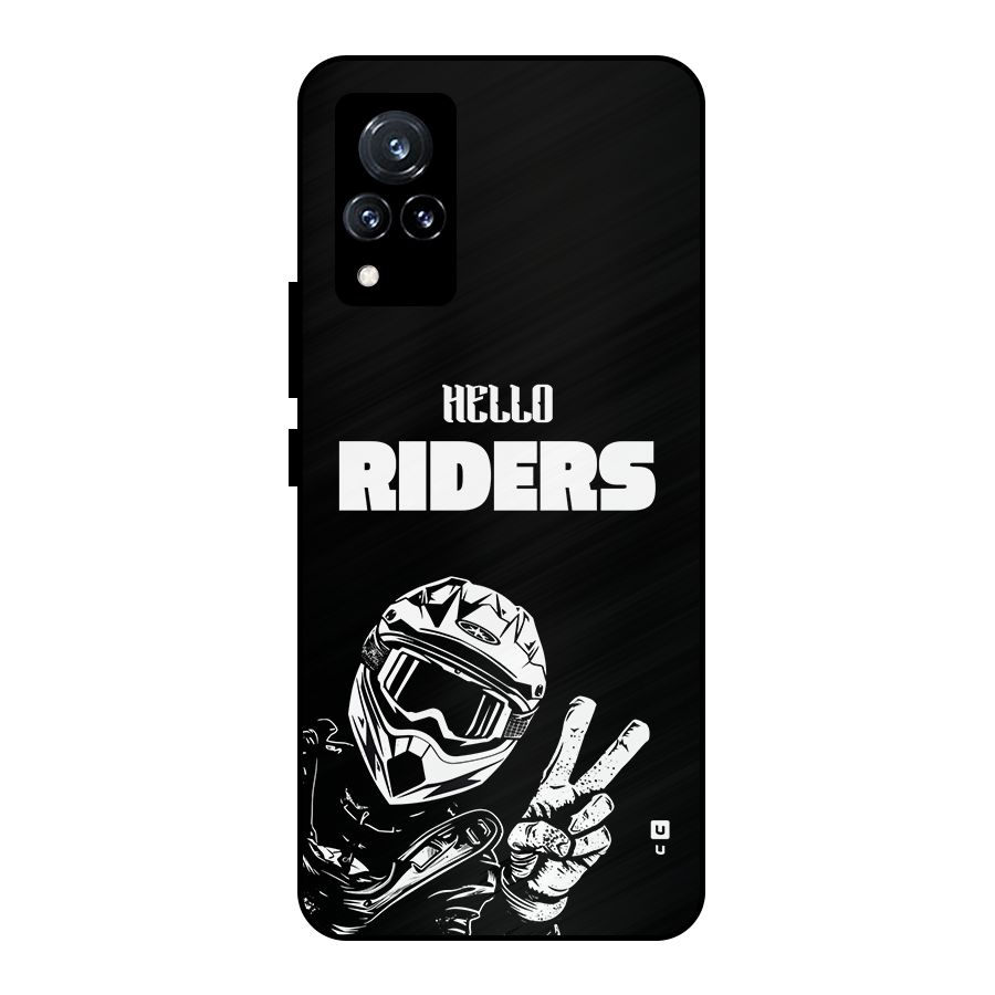 Hello Riders Metal Back Case for Vivo V21 5G