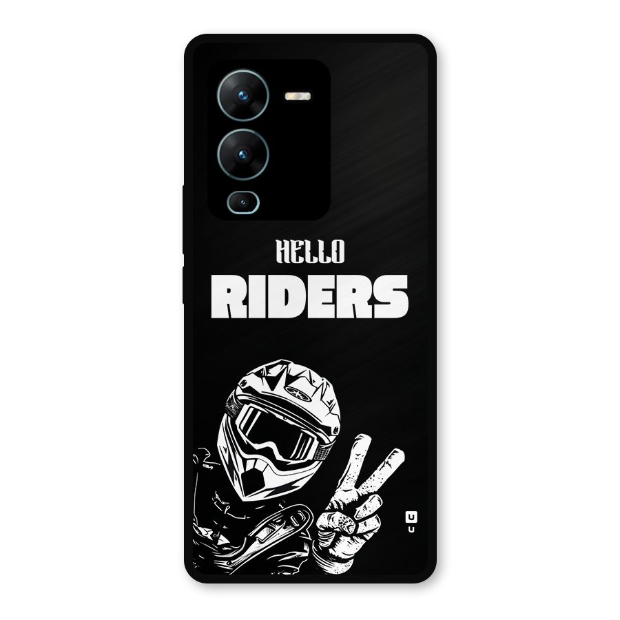 Hello Riders Metal Back Case for Vivo V25 Pro