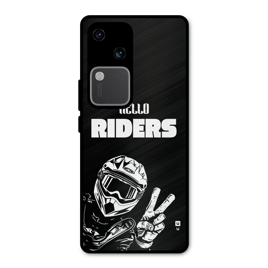 Hello Riders Metal Back Case for Vivo V30 Pro