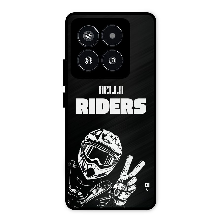 Hello Riders Metal Back Case for Xiaomi 14 Pro