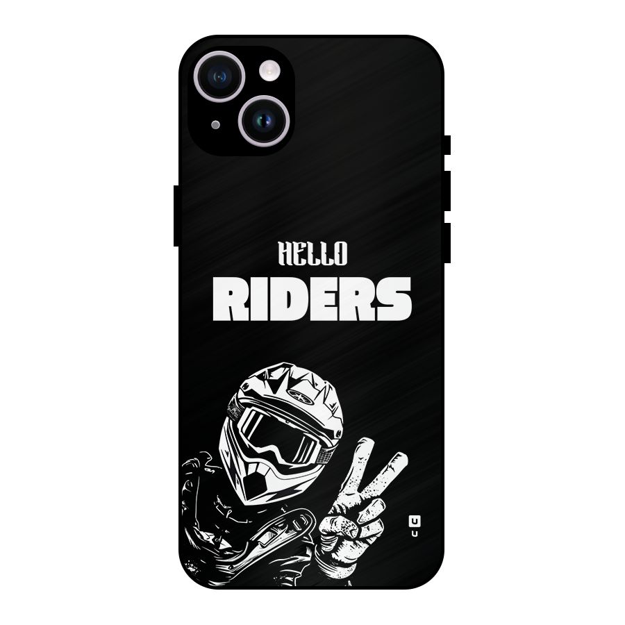 Hello Riders Metal Back Case for iPhone 14 Plus