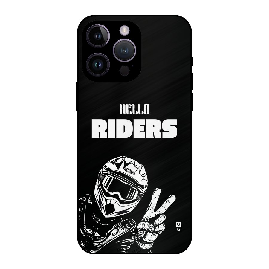 Hello Riders Metal Back Case for iPhone 14 Pro Max