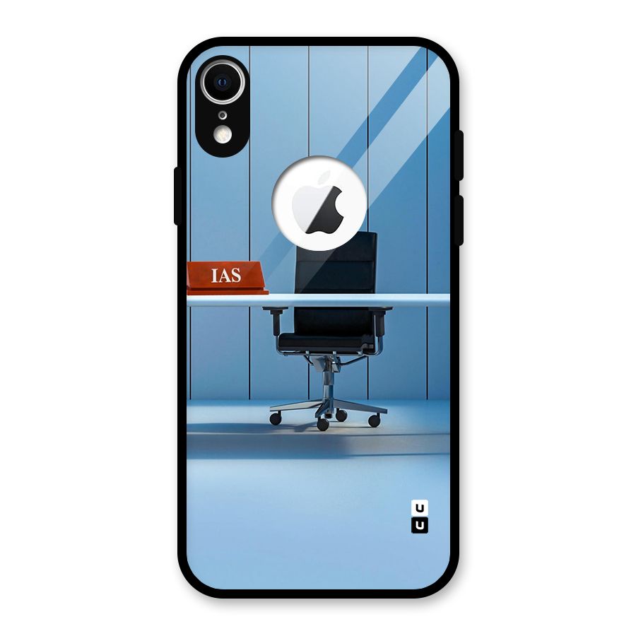 High Chair Glass Back Case for iPhone XR Logo Cut