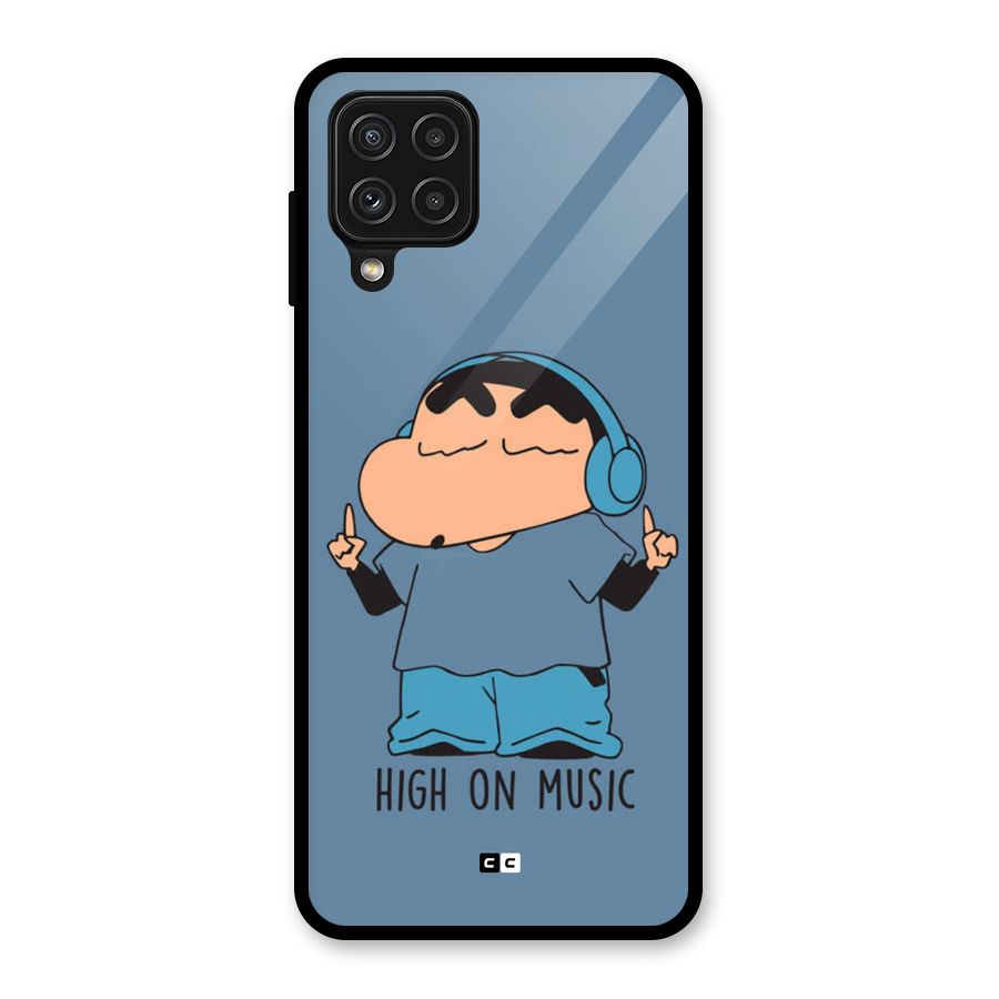 High On Music Glass Back Case for Galaxy A22 4G
