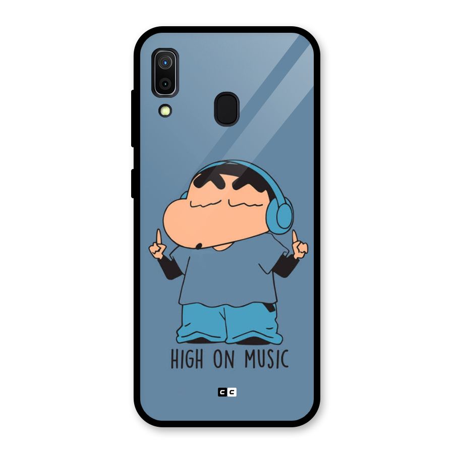 High On Music Glass Back Case for Galaxy A30