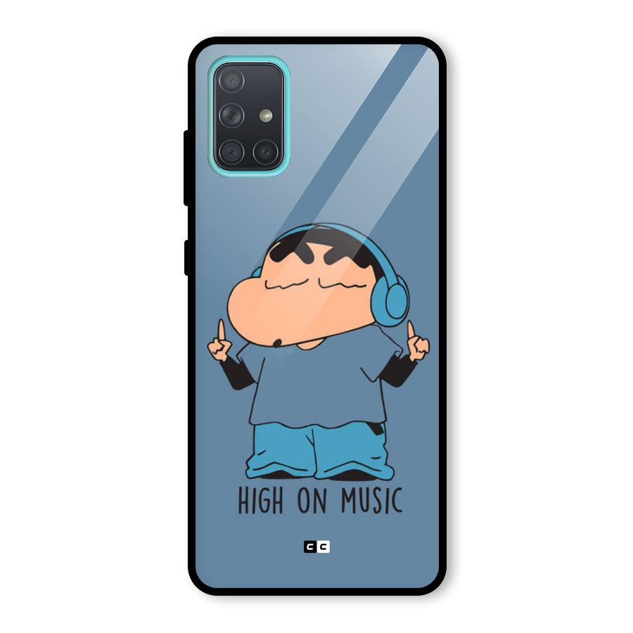 High On Music Glass Back Case for Galaxy A71