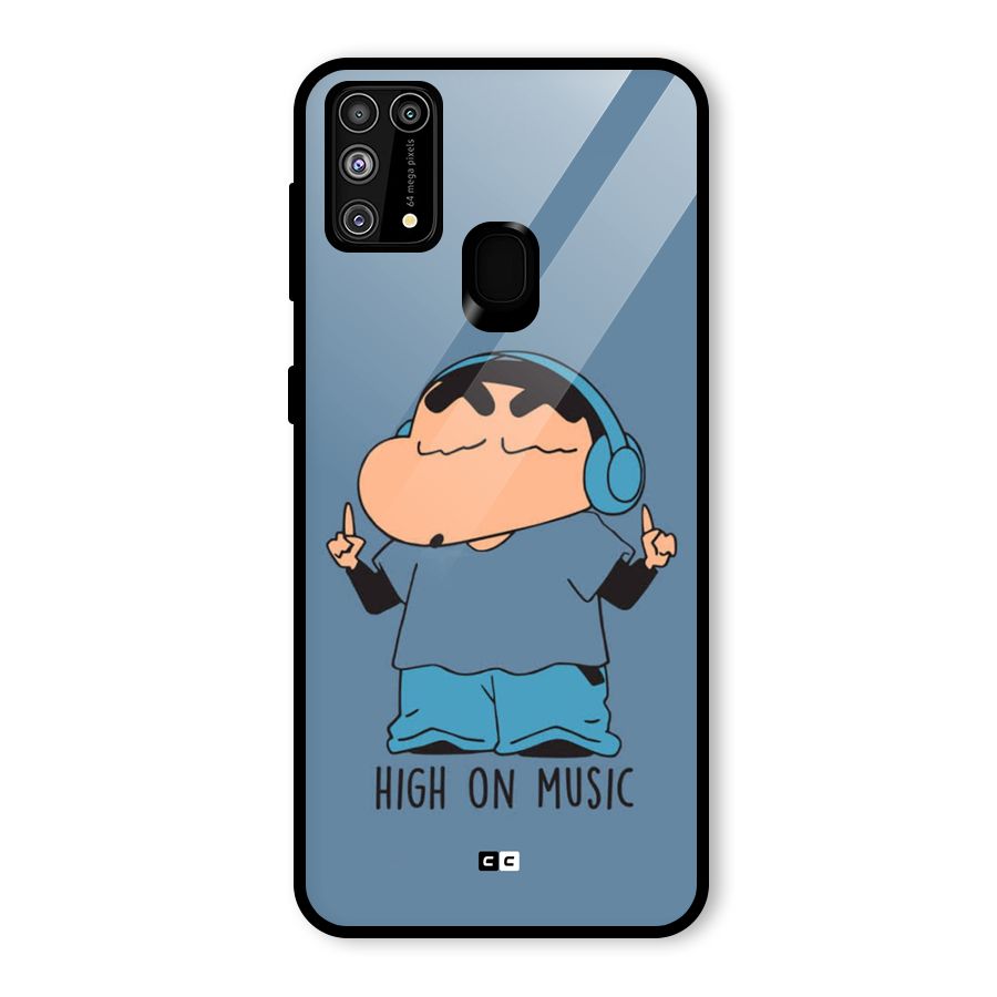 High On Music Glass Back Case for Galaxy F41