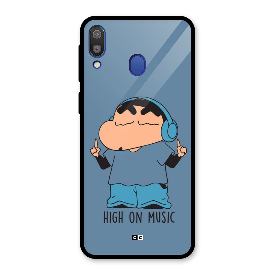 High On Music Glass Back Case for Galaxy M20