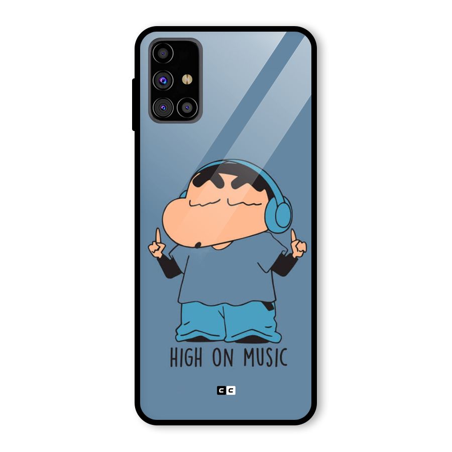 High On Music Glass Back Case for Galaxy M31s