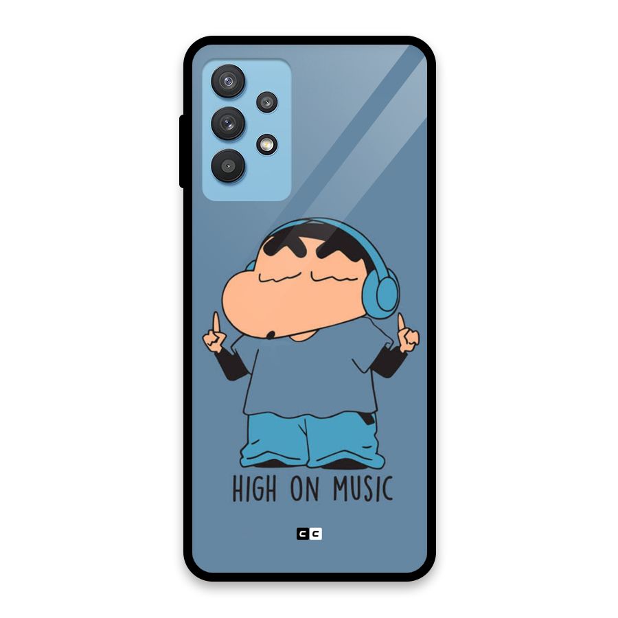 High On Music Glass Back Case for Galaxy M32 5G