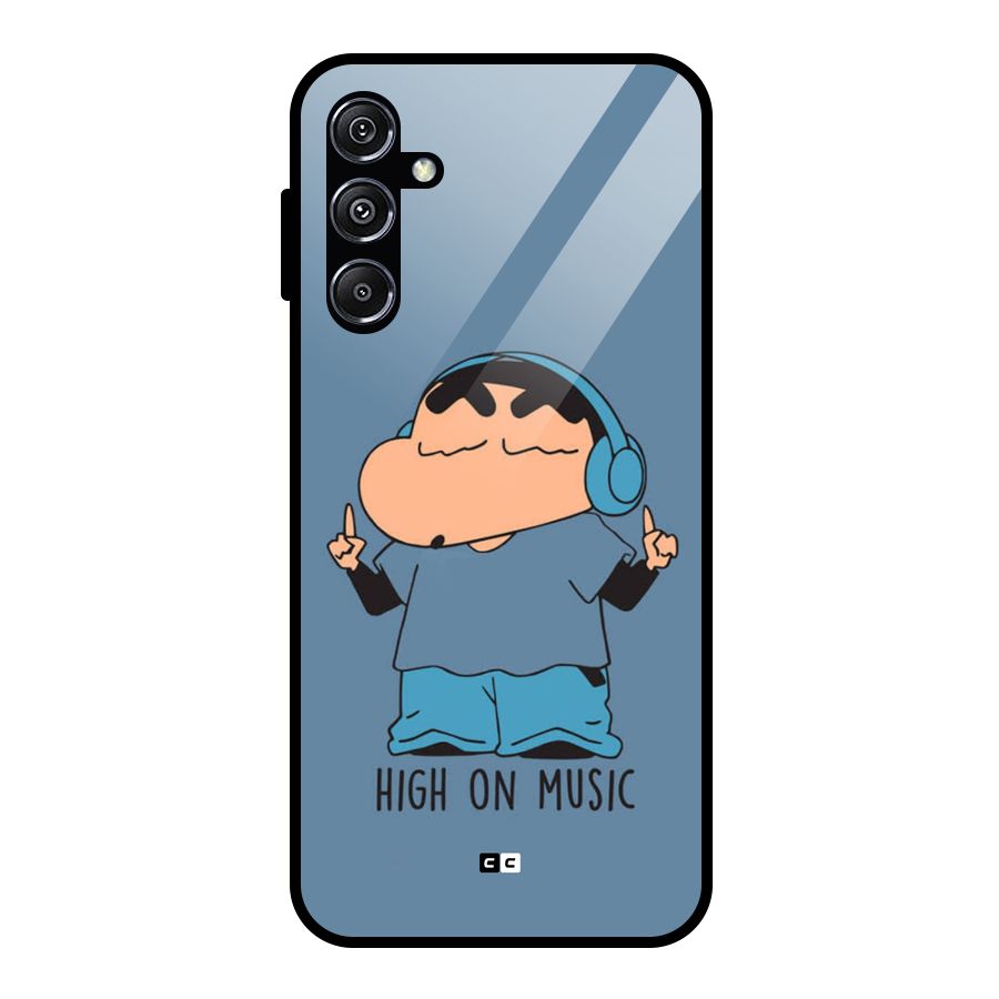 High On Music Glass Back Case for Galaxy M34 5G