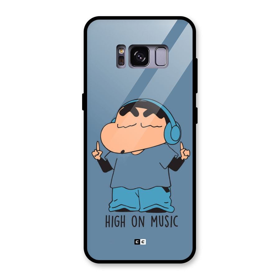 High On Music Glass Back Case for Galaxy S8