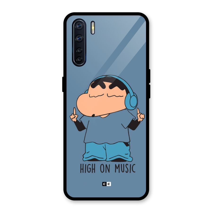 High On Music Glass Back Case for Oppo F15