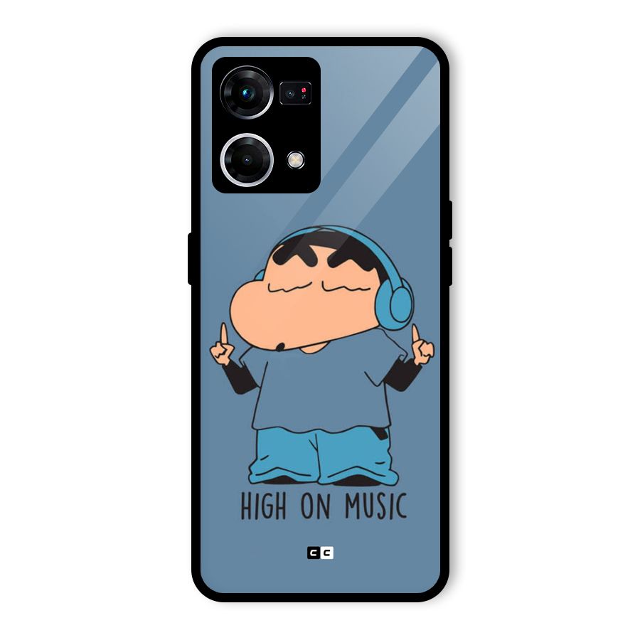 High On Music Glass Back Case for Oppo F21 Pro 5G