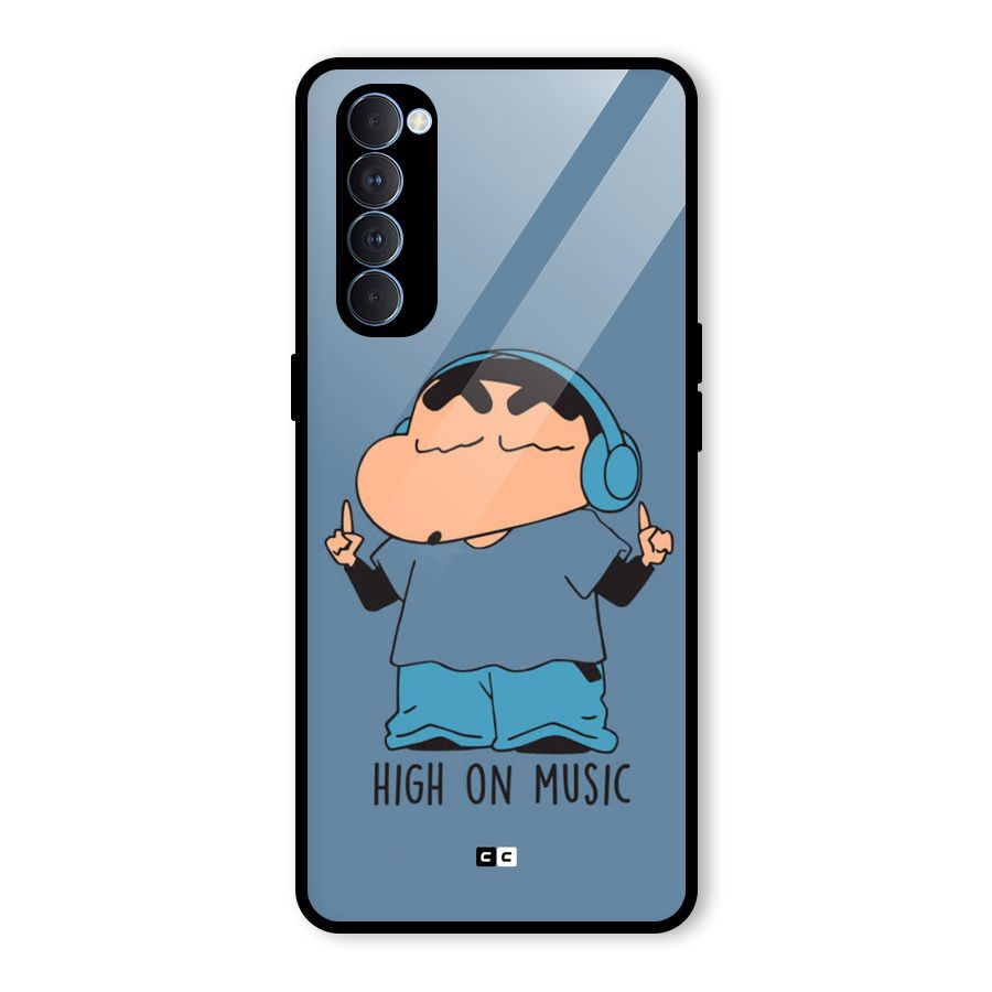 High On Music Glass Back Case for Oppo Reno4 Pro