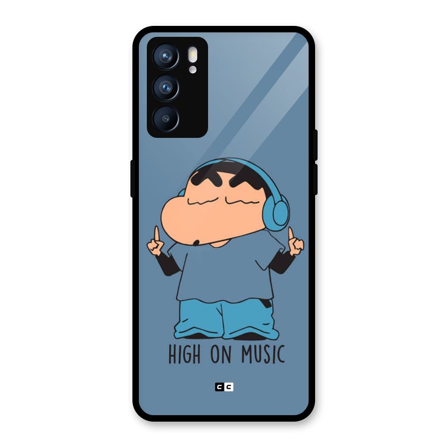 High On Music Glass Back Case for Oppo Reno6 5G